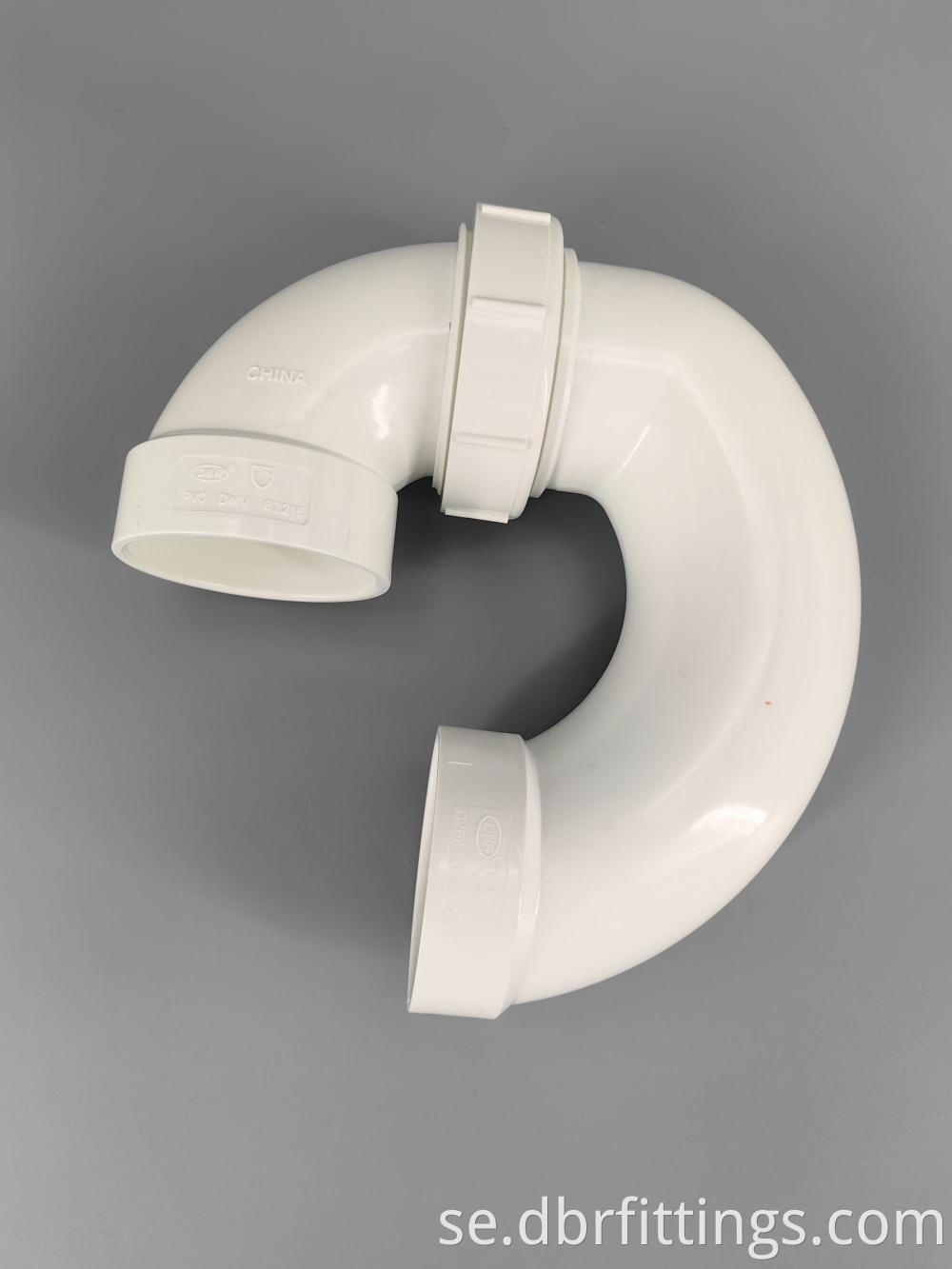  PVC DWV Plastic Fitting Flexible P Trap 